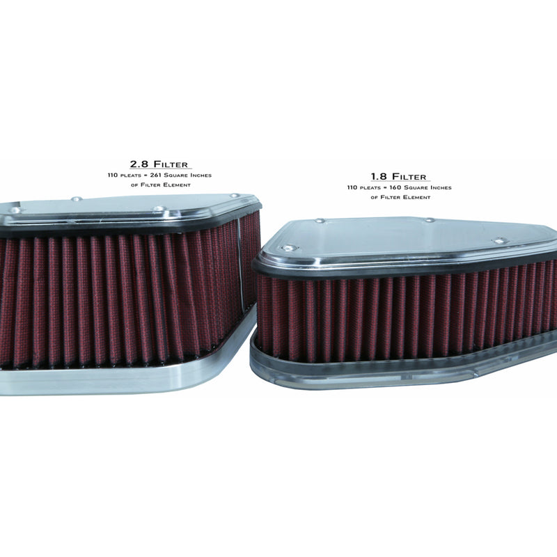 Alloy Art Boom Box 2.8" Height Version Air Cleaner - 2.8M8P For Harley Motorcycles 2017-2023