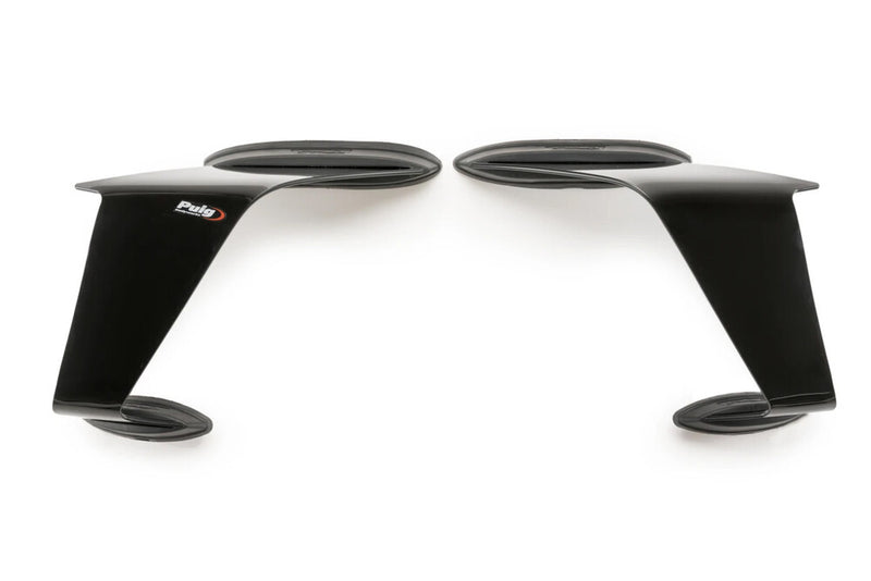 Puig Hi-Tech Parts Race Side Spoilers Black - 20543N Kawasaki Ninja 2021-2025
