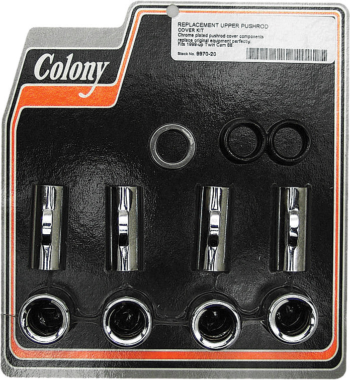 Colony Machine Upper Pushrod Cover Kit Outer TC - 9970-20 For Harley Motorcycles 1999-2017