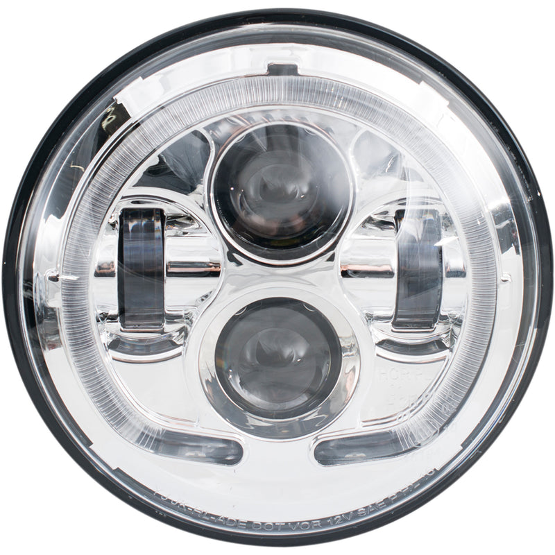 RIVCO PRODUCTS 2001-1568 LED-130C Illuminati LED Headlight Assembly LED Headlight - 7" - Chrome