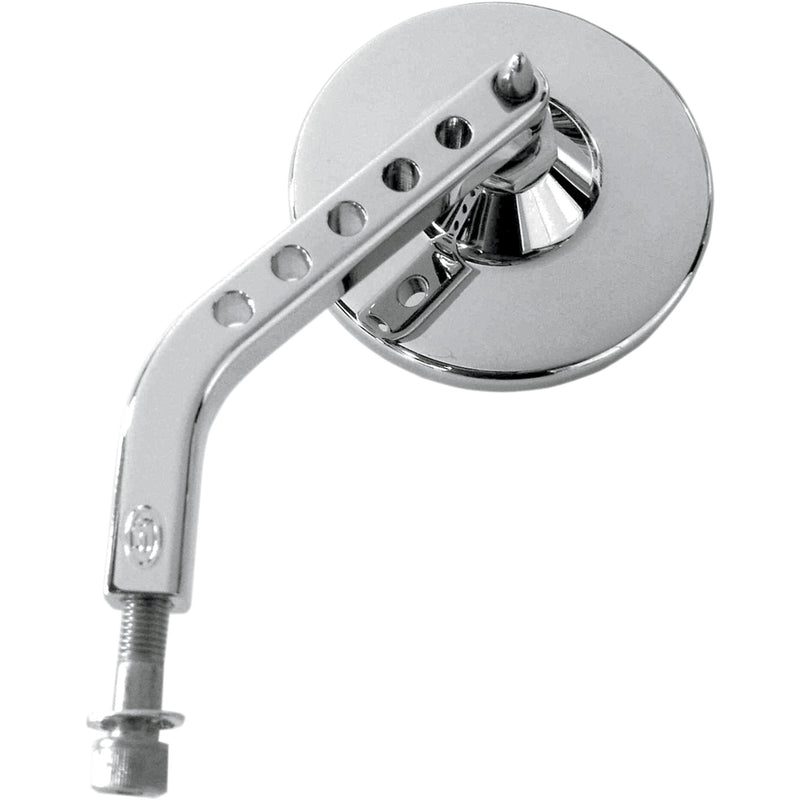 JOKER MACHINE 0640-0302 03-017L ViewTech 7 Billet Mirror Mirror - ViewTech 7 - Side View - Stock - Chrome - Left