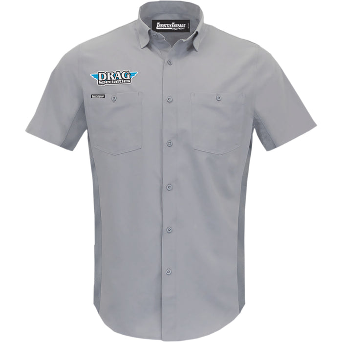 THROTTLE THREADS 3040-3070 DRG31ST26GY3X Drag Specialties Vented Shop Shirt gray - 3xl