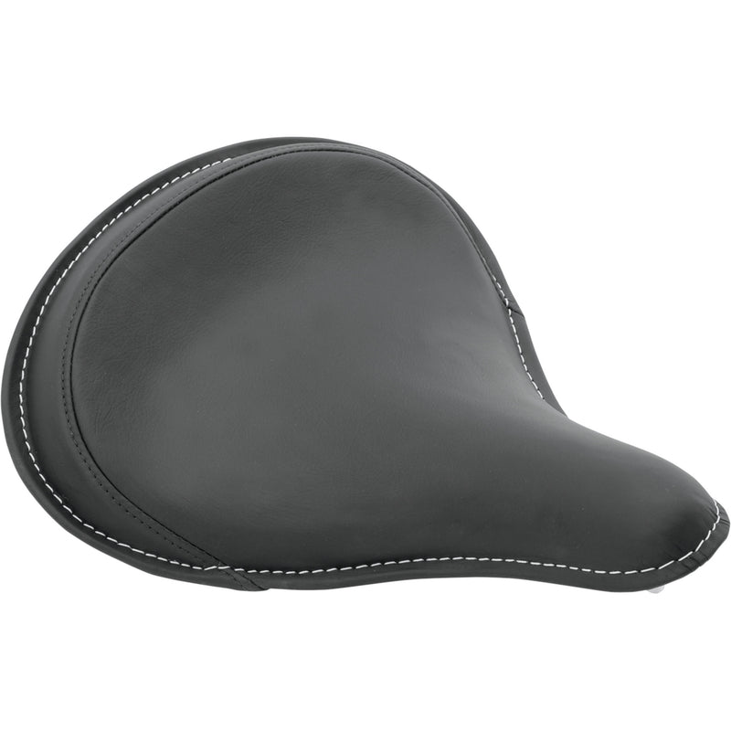 DRAG SPECIALTIES SEATS 0806-0048 Large Spring Solo Seat Seat - Spring Solo - Large - Black Solar-Reflective Leather/White Perimeter Stitch