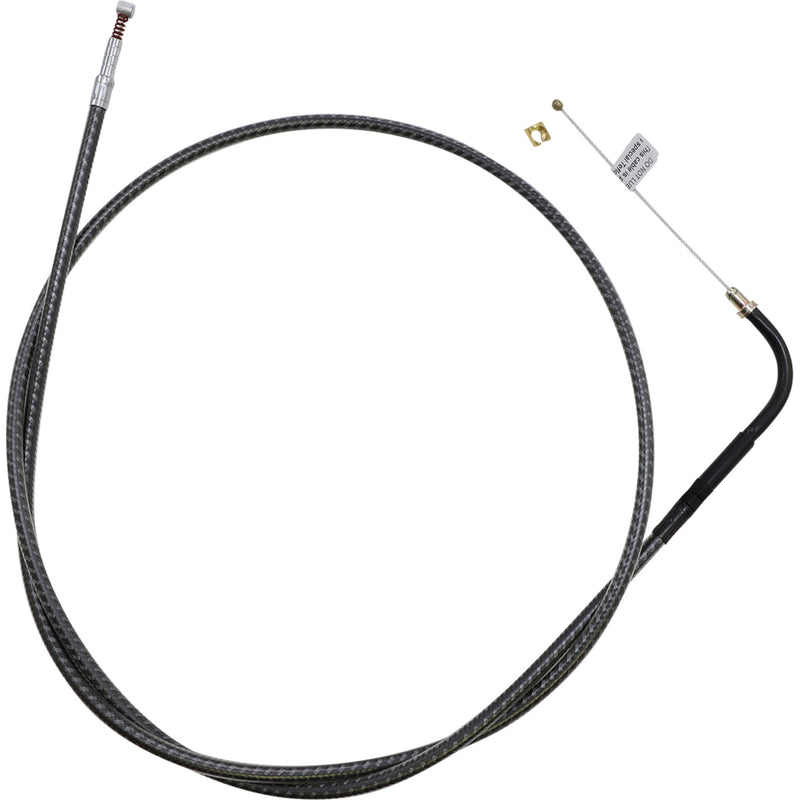 Magnum Shielding Karbonfibr Braided Throttle Idle Cable 49-5/8" - 742110 For Harley Motorcycles 1984-2017