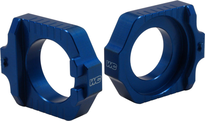 Works Axle Blocks Elite KTM HUS Blue - 17-250 KTM Dirt Bikes 2013-2022