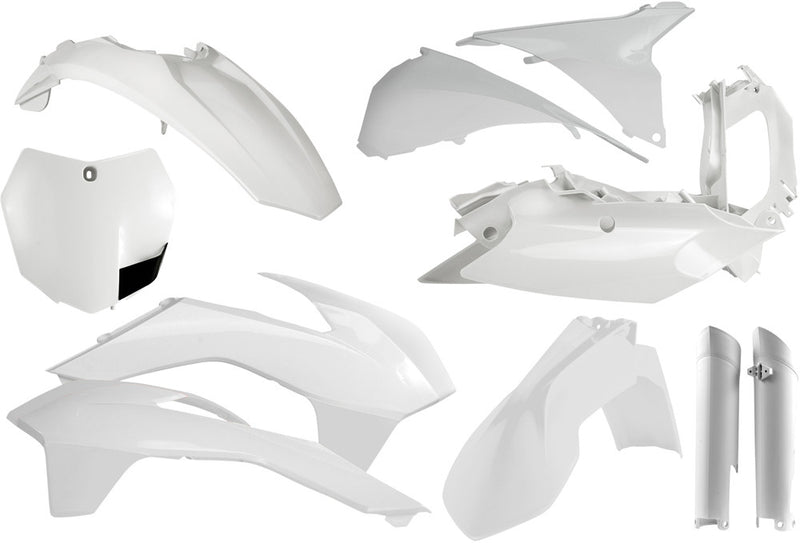 Acerbis Full Plastic Kit White - 2314330002 KTM Dirt Bikes 2013-2014