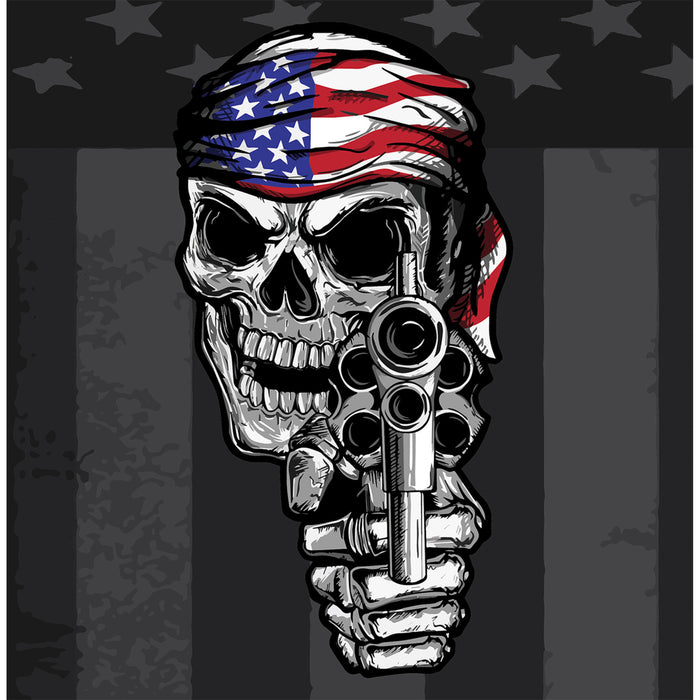 ZAN HEADGEAR 2504-0509 Z711 Flydanna® Cotton Headwrap usa gunskull