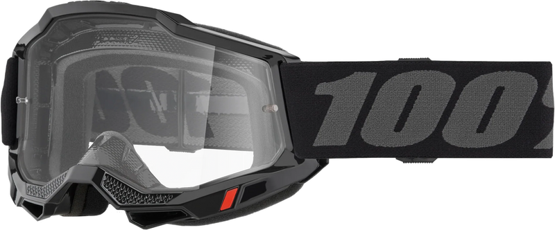 100% 610-5377 50024-00011 ACCURI 2 JUNIOR GOGGLE BLACK CLEAR LENS