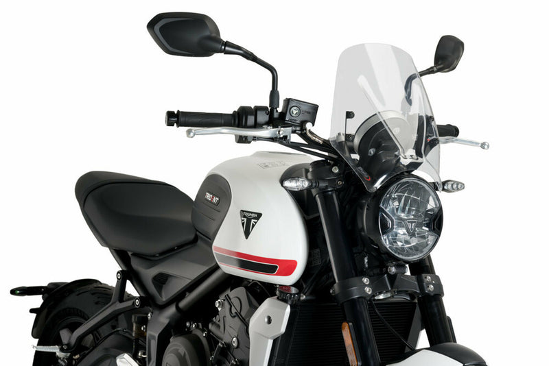 Puig Hi-Tech Parts Windscreen Naked NEW GEN Sport Clear TRI - 20638W Triumph Trident 660 2021-2023