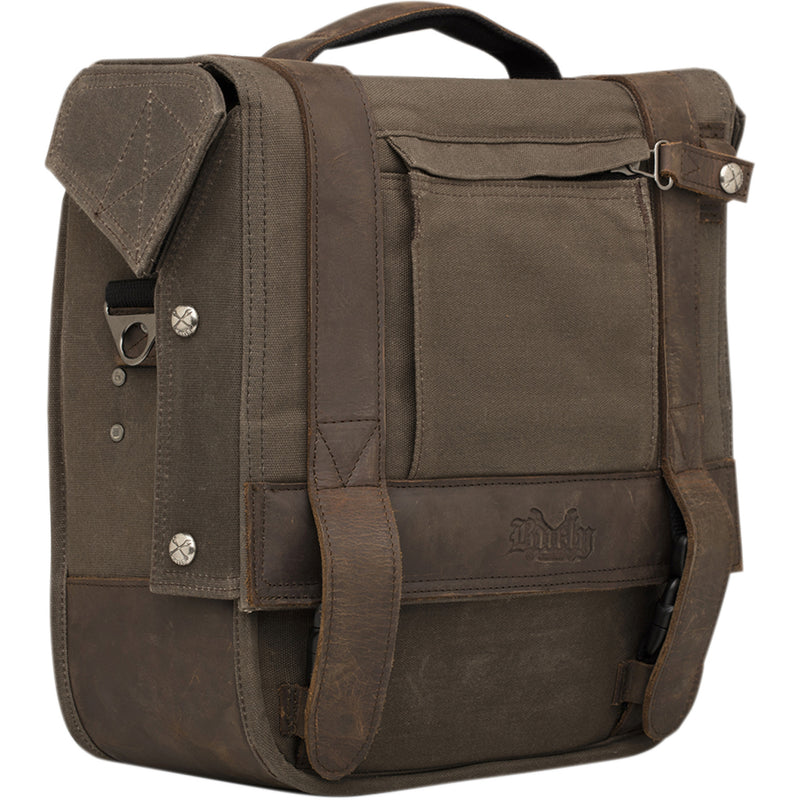 BURLY BRAND 3501-1240 B15-1000D Voyager Detachable Saddlebag Detachable Saddlebag - Dark Oak