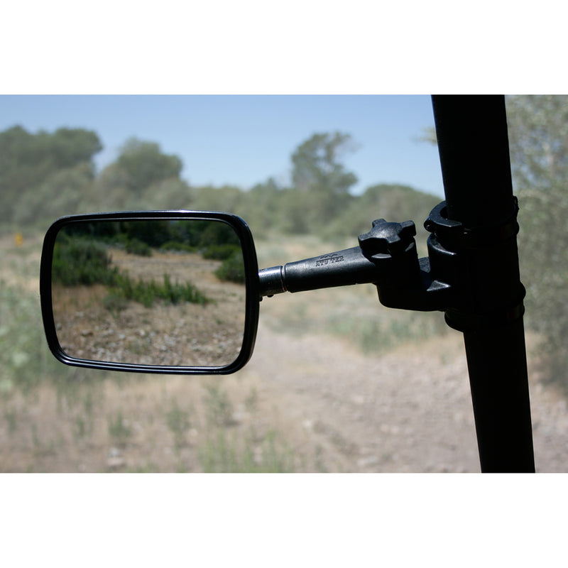ATV-TEK 0640-0780 UTVMIR1 Clearview™ Mirror with Vibration Isolator Mount Mirror - Clearview - Side View - Breakaway - Rectangle - Black