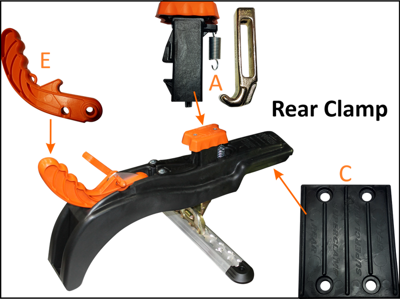 Superclamp 52-6348 6201 SAFETY KEYS PAIR FRONT & REAR CLAMPS
