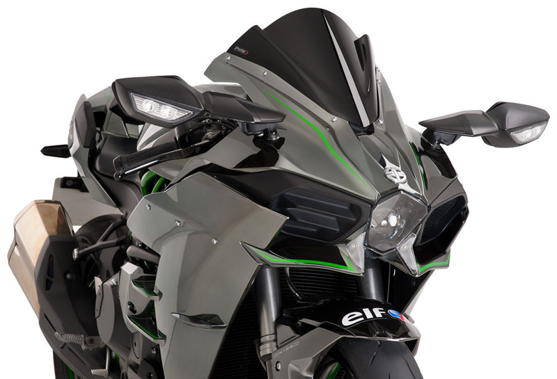 Puig Hi-Tech Parts Windscreen Racing Black - 7631N Kawasaki Ninja / Ninja H2R 2015-2022