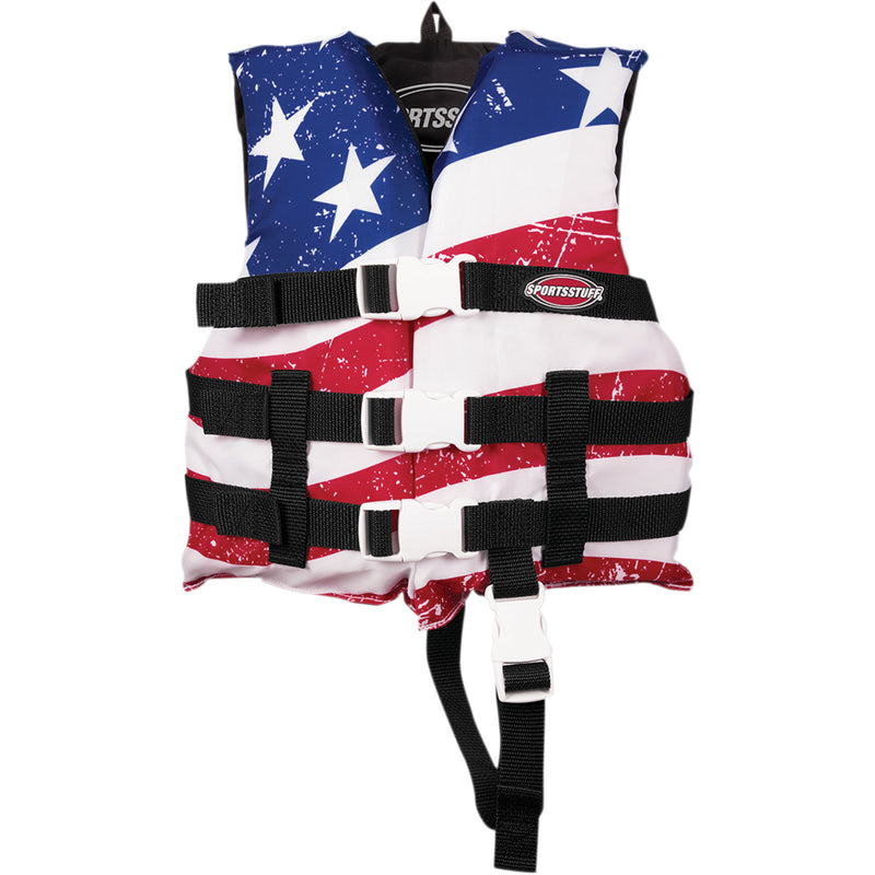 AIRHEAD SPORTS GROUP 3242-0063 30098-02-A-US Child Stars & Stripes PFD Vest red/white/blue