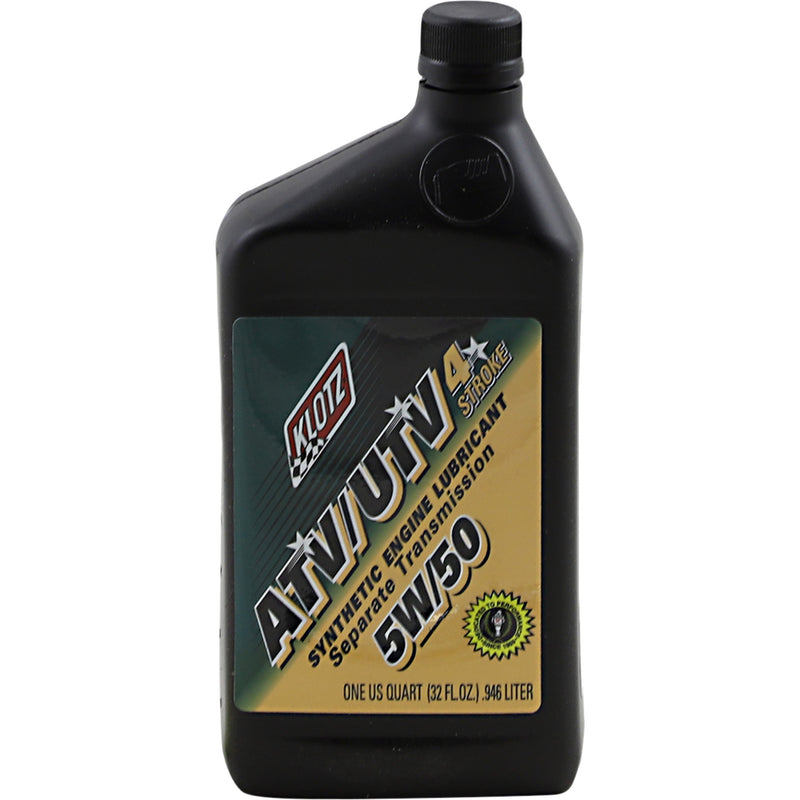 KLOTZ OIL 3601-0311 ATVUTV-550 ATV/UTV Synthetic 4-Stroke Engine Oil - Separate Transmission ATV Synthetic 4T Engine Oil - 5W-50 - 1 U.S. quart