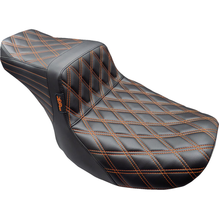 LE PERA 0801-1848 LV-587DD-OB4 Tailwhip Seat - Burnt Orange Double Diamond Stitch - FLH/FLT -'23-'24