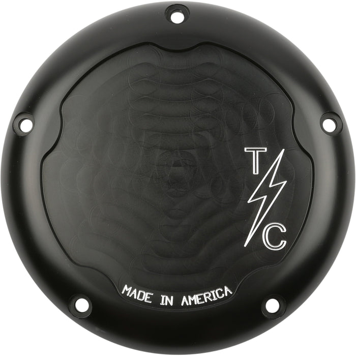 THRASHIN SUPPLY CO. 1107-0694 TSC-3016-4 Classic Derby Cover - M8 - Derby Cover Dished - Black