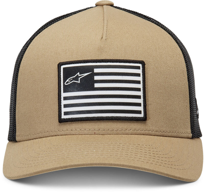 Alpinestars 482-76114 1211-81013-2310-TU FLAG SNAPBACK HAT SAND/BLACK