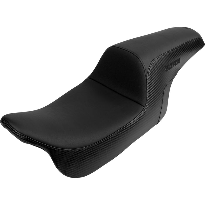 SLYFOX 0801-1614 0801-1614 The Drifter Seat - Black Logo - Smooth Vinyl - Carbon Fiber - FL '08-'23