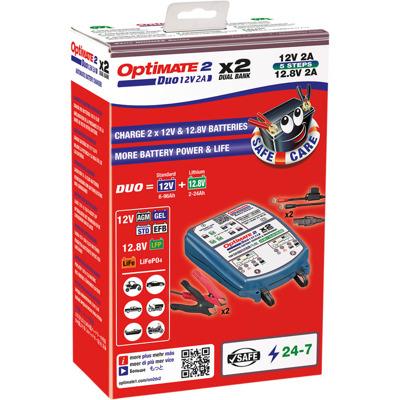 TECMATE 3807-0573 TM-571 Optimate™ 2 Duo Bronze Series Battery Charger Battery Charger/Maintainer - 2-Bank