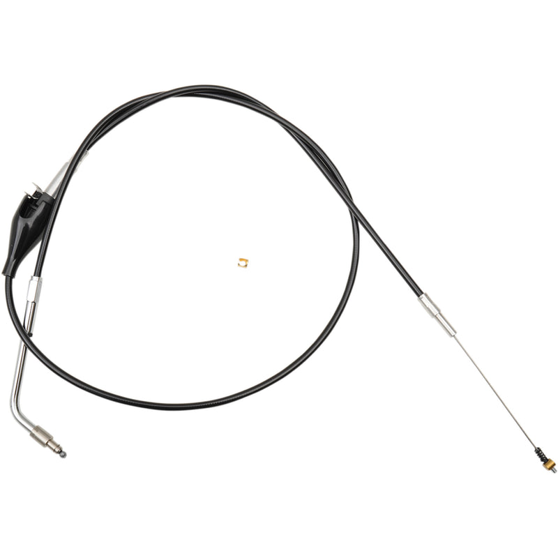 LA Choppers Black Vinyl Braided Handlebar Idle Cable 12"-14" Touring - LA-8005ID13B For Harley Touring 1996-2007