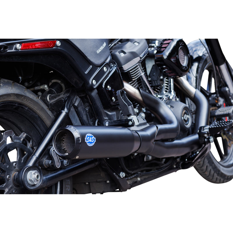 S&S Cycle Qualifier 2-Into-1 Exhaust System - 550-1104 For Harley Softail 2018-2024