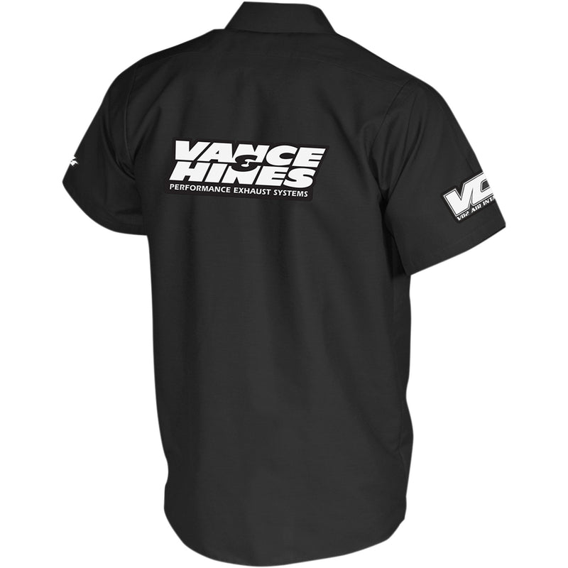 THROTTLE THREADS 3040-0492 VNH18S24BKLR Vance & Hines Shop Shirt black - large