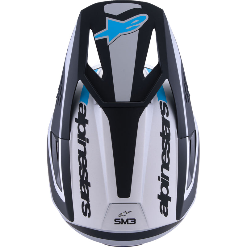 ALPINESTARS SM3 Heat Helmet - Matte Silver/Blue/Black