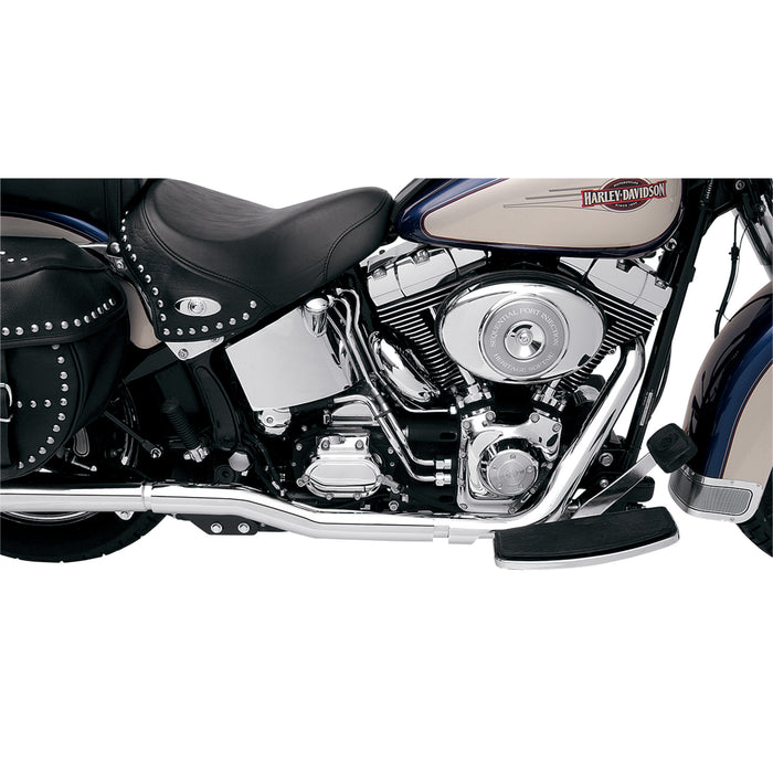 BASSANI XHAUST 1800-0638 SFT-211 Power Curve True-Dual Crossover Header Pipes - Tru Dual Exhaust - '86-'06 Softail