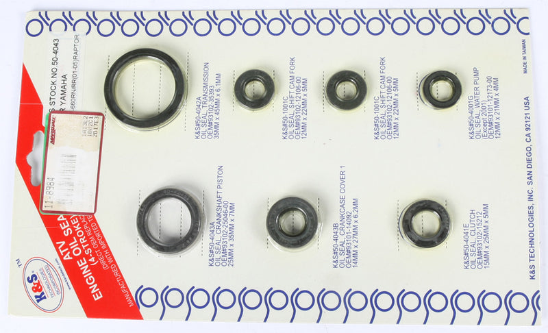 K&s Technologies Engine OIL Seal Kit - 50-4043