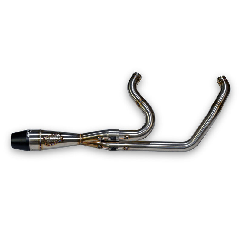 Sawicki Intmdtr M8 Softail Shorty Brushed SS W Black END CAP - 930-02620 For Harley Softail 2018-2025