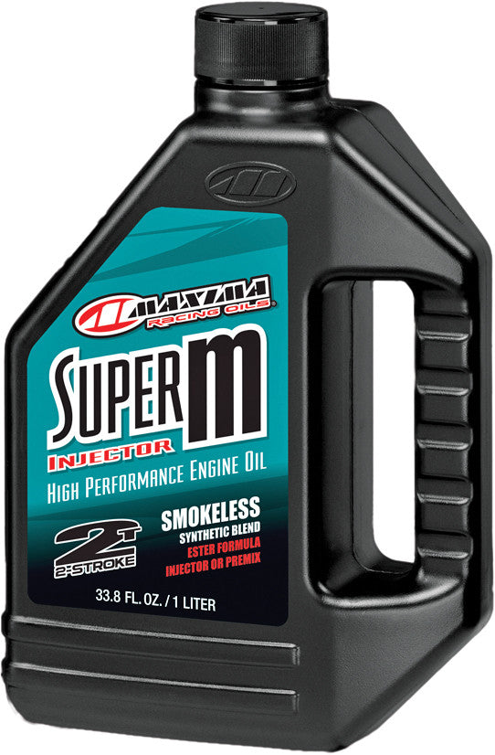 Maxima Racing Oil Super M Injector OIL 1L - 28901 For Ski-Doo Snowmobiles 2002-2019 | Husqvarna Dirt Bikes 2003-2018 | Kawasaki Dirt Bikes 2002-2018