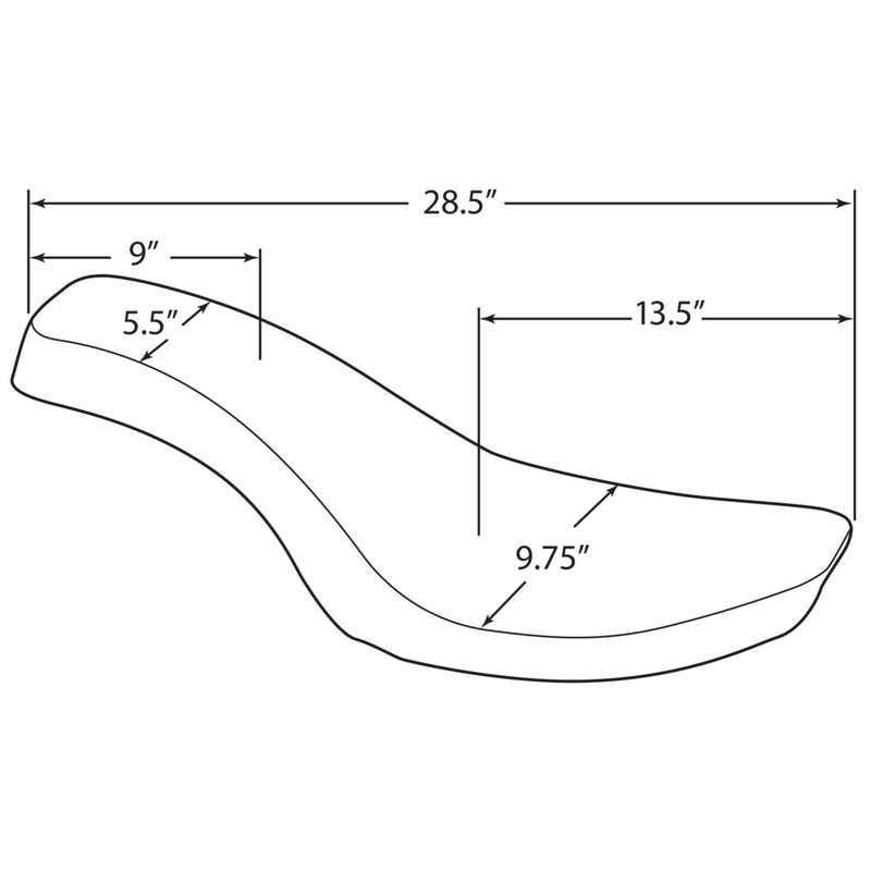 Drag Specialties Spoon Style Seat - 0805-0075 For Harley Motorcycles 1958-1984