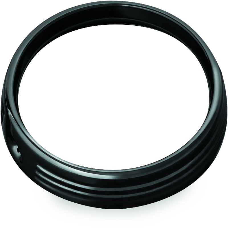 Kuryakyn 6916 7in Headlight Trim Ring Black - Photo - Primary