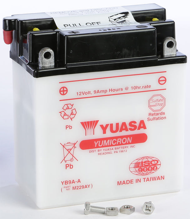 Yuasa 49-1828 YUAM229AY BATTERY YB9A-A CONVENTIONAL