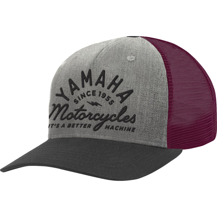 YAMAHA APPAREL 2501-3965 NP21A-H3247 Yamaha Curved Bill Hat Yamaha Wool Hat - Gray/Maroon