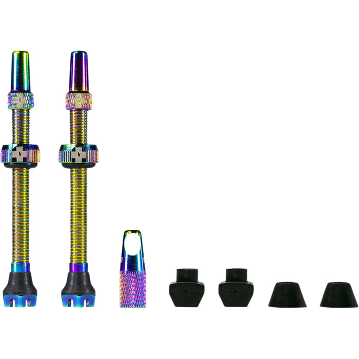 MUC-OFF USA 0360-0060 20429 Tubeless Valve Stems iridescent