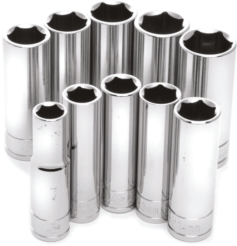 Performance Tool 117-1107 W38402 10 PC 3/8" MET SOCKET SET DEEP