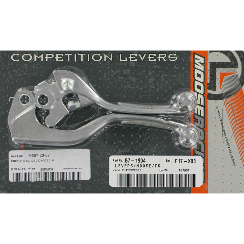 Moose Offroad Competition Lever Set - 1SGWF37 For Kawasaki Dirt Bikes 2000-2015 | Suzuki RM 100 / RM 65 / RMZ 250 / RMZ 450 2003-2007