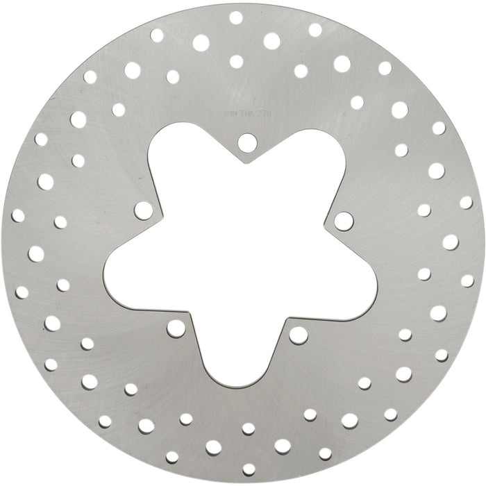 DRAG SPECIALTIES 1710-1906 Stainless Steel Drilled Brake Rotor Rear Rotor - 11.5"