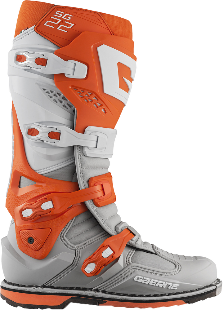 Gaerne 480-65607 2262-008-41 SG-22 BOOTS ORANGE/WHITE/GREY SZ 7
