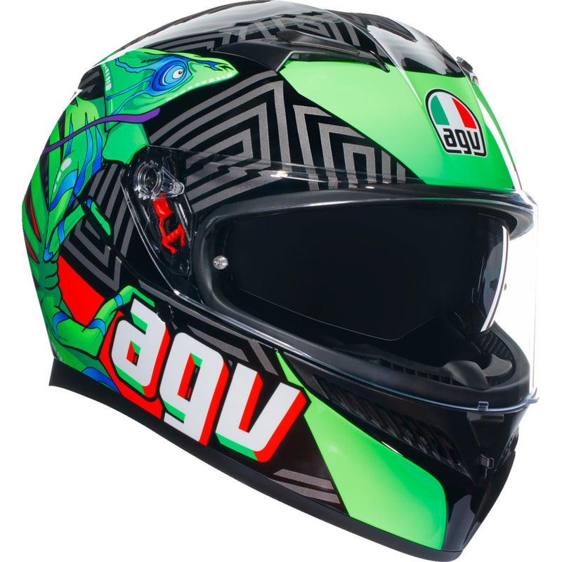 AGV 0101-15517 21183810040132X K3 Kamaleon Helmet K3 Helmet - Kamaleon - Black/Red/Green - 2XL