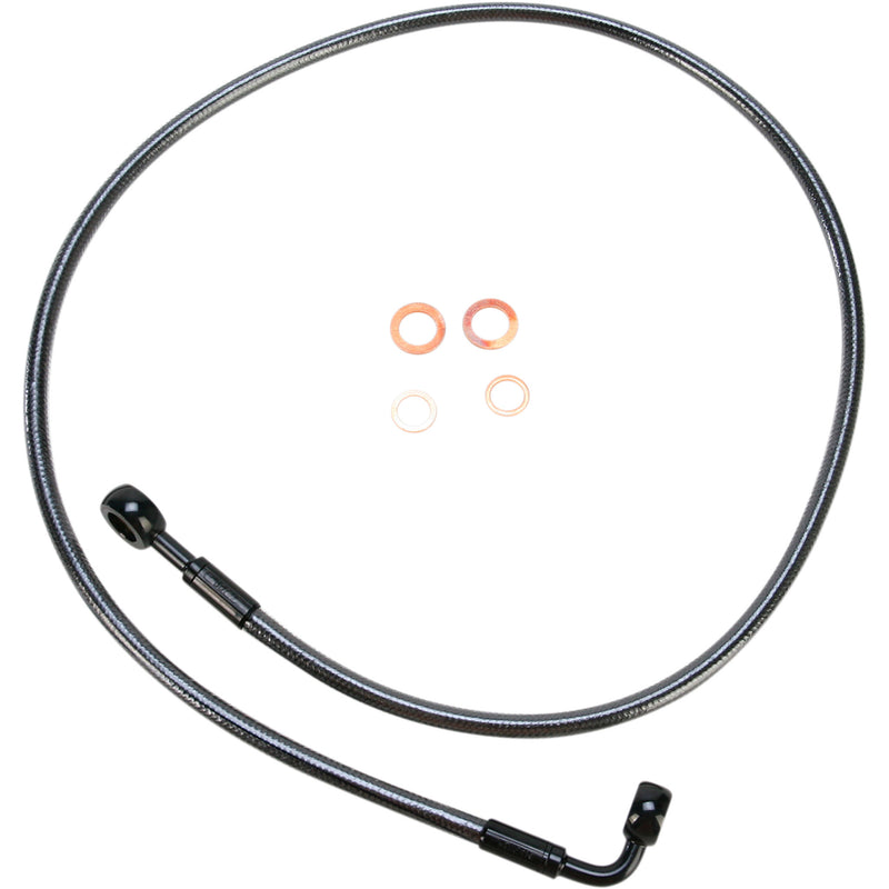 Magnum Shielding E-Z Align Series Brake Line - 46446SW For Harley Super Glide Custom / Softail Heritage Classic 2007-2014