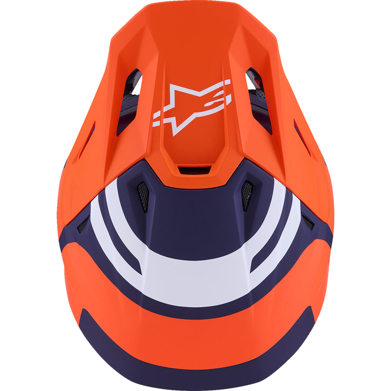 ALPINESTARS SM7 Core Helmet - Matte Orange/Blue