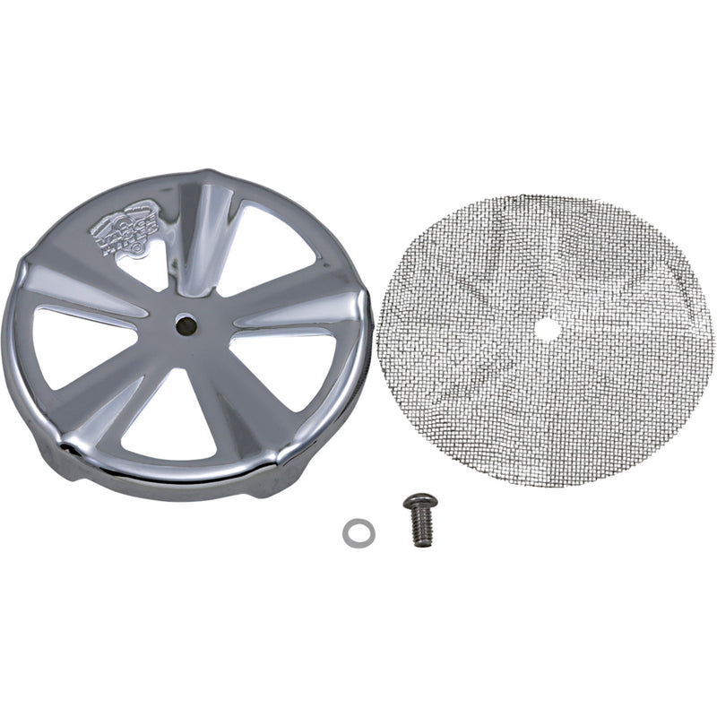 VANCE & HINES 1010-1051 71017 Air Cleaner Cover — Skullcap Crown - Chrome