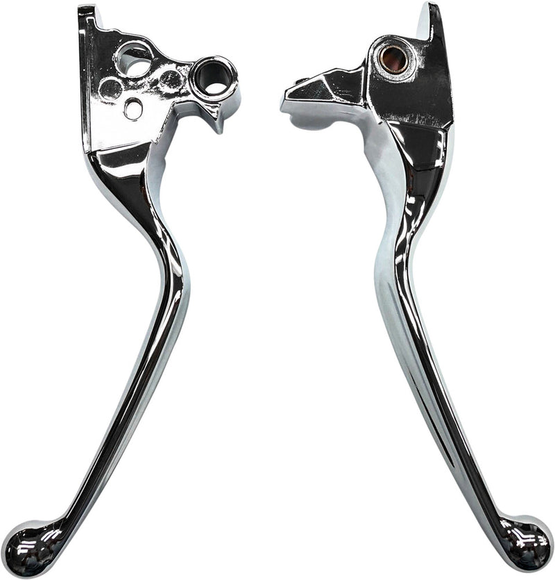 Harddrive 053814 Smooth Lever SET Chrome FLT W Cable Clutch For Harley Touring 2008-2013