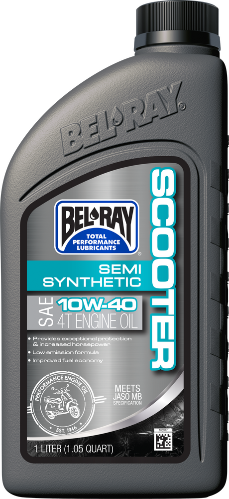 Bel-ray 840-1638 303064150160 SCOOTER SEMI-SYN ENGINE OIL 10W40 1L