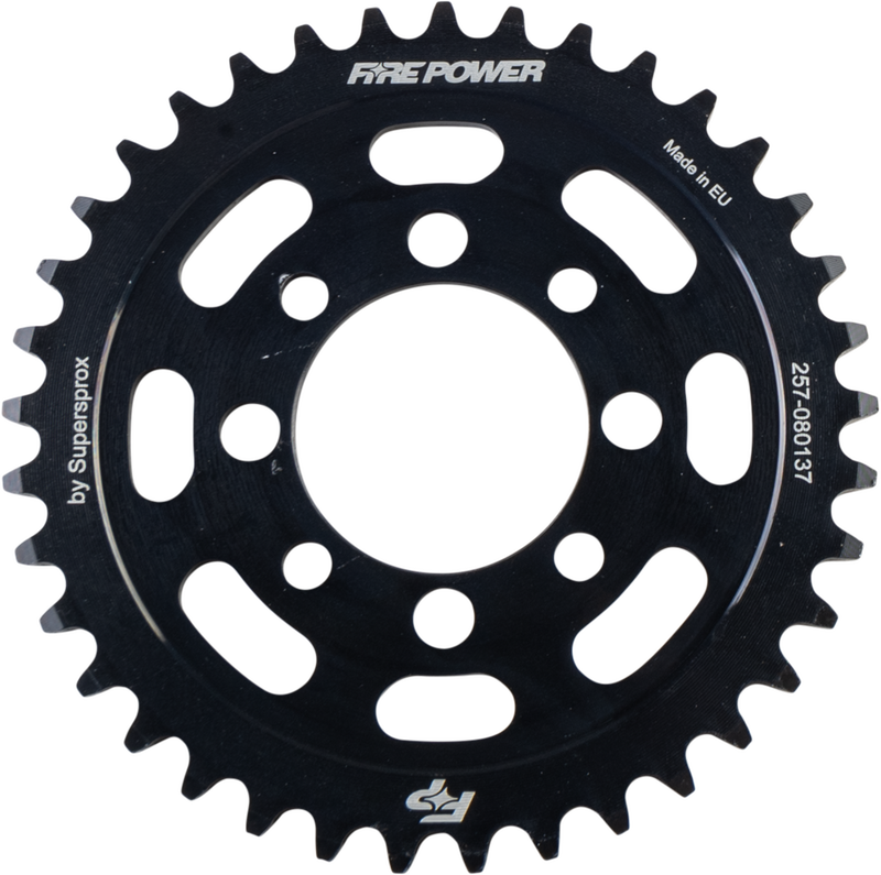 Fire Power Rear Sprocket Steel 37T Black - FPS-801-37-BLK Kawasaki 110 / 110L 2002-2020