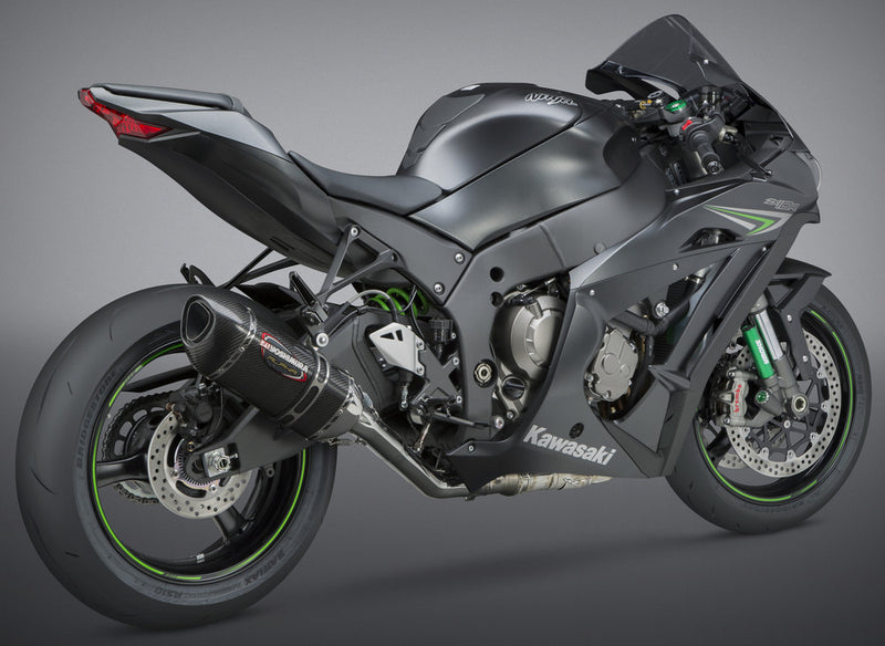 Yoshimura Exhaust Race Alpha-T 3QTR Slip-ON SS-CF-CF - 141824M220 Kawasaki Ninja 2016-2020