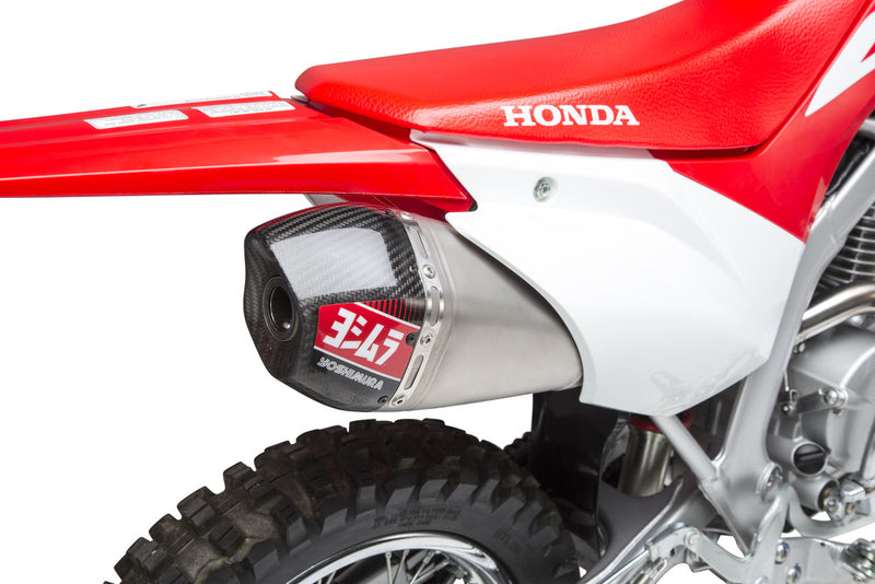 Yoshimura RS-9T Header Canister END CAP Exhaust System SS-AL-CF - 221210R520 Honda CRF125F 2019-2024